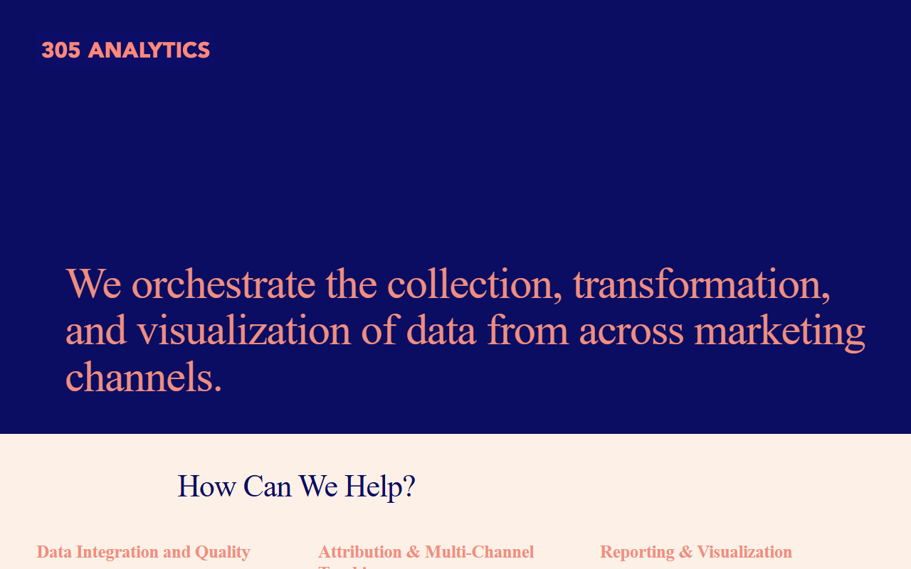 305analytics.com screenshot
