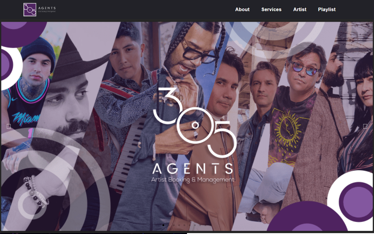 305bookingagency.com screenshot