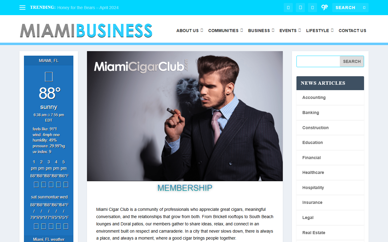 305cigarclub.com screenshot