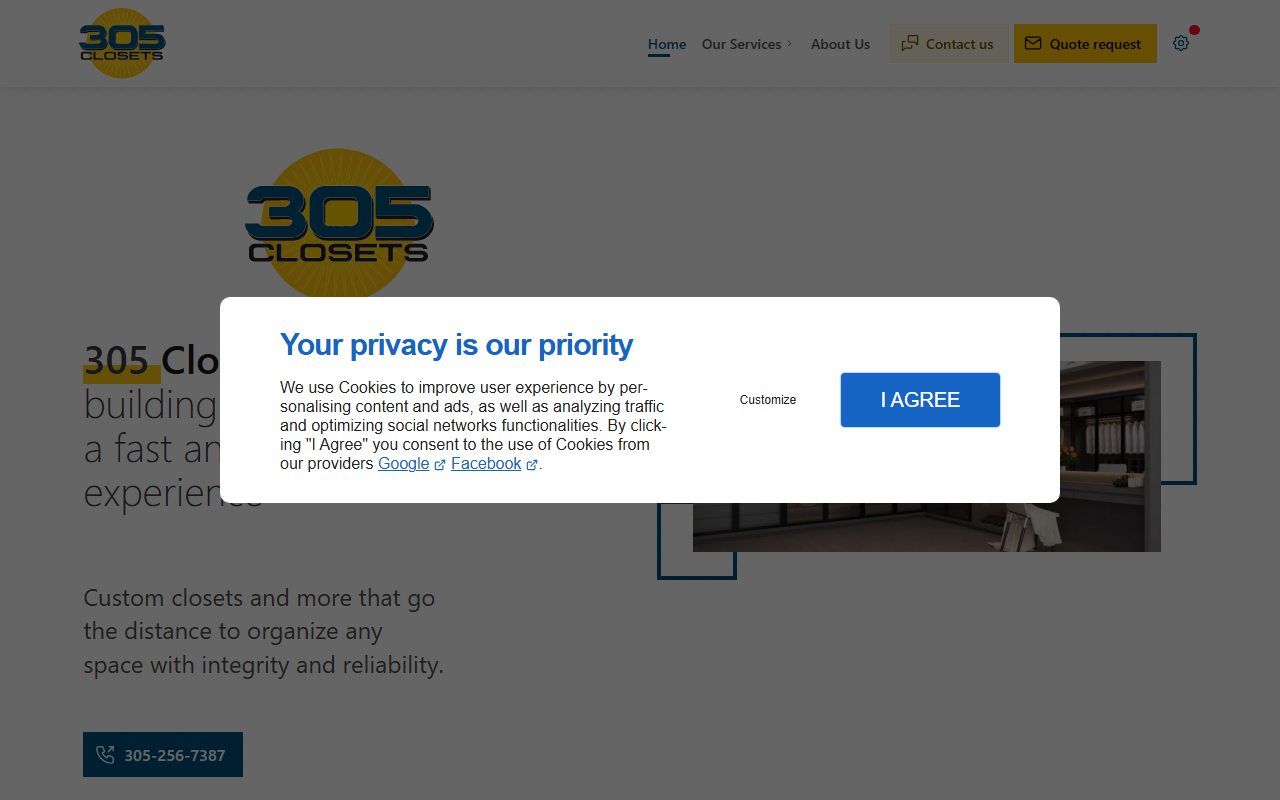 305closetsfl.com screenshot