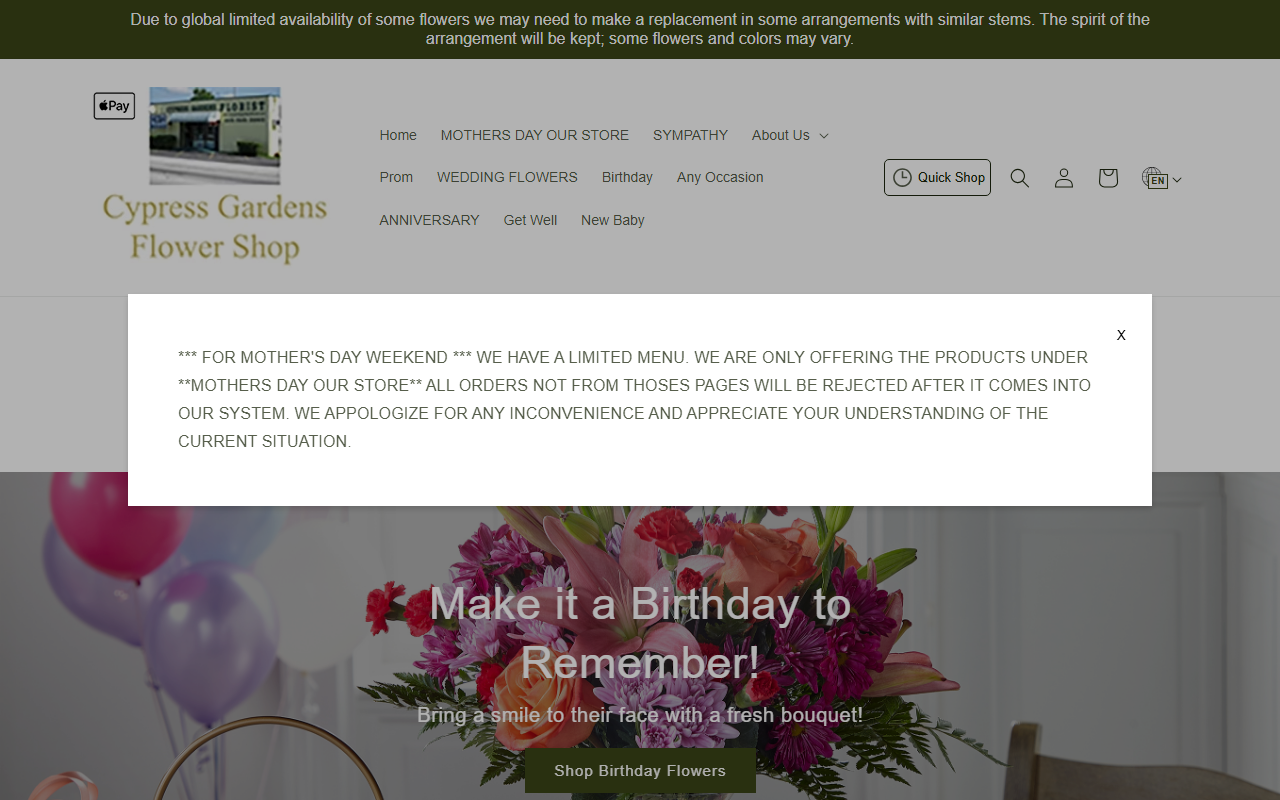 305flowers.com screenshot