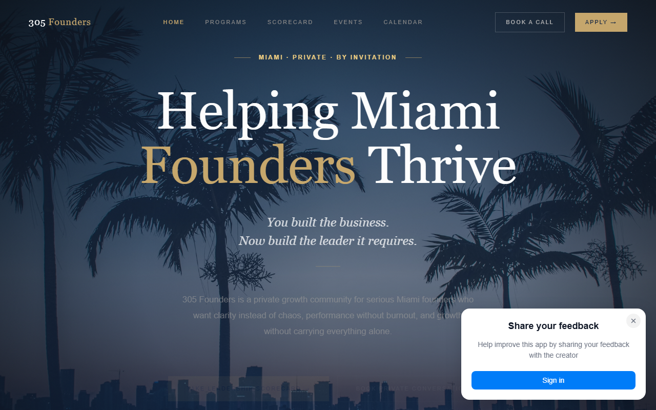 305founders.com screenshot