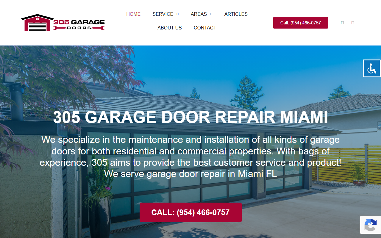 305garagedoors.com screenshot