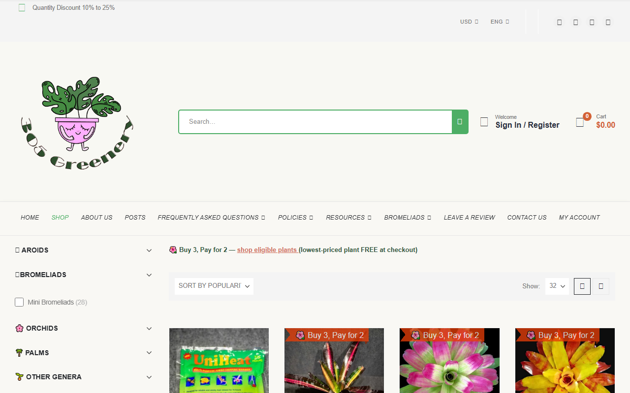 305greenery.com screenshot