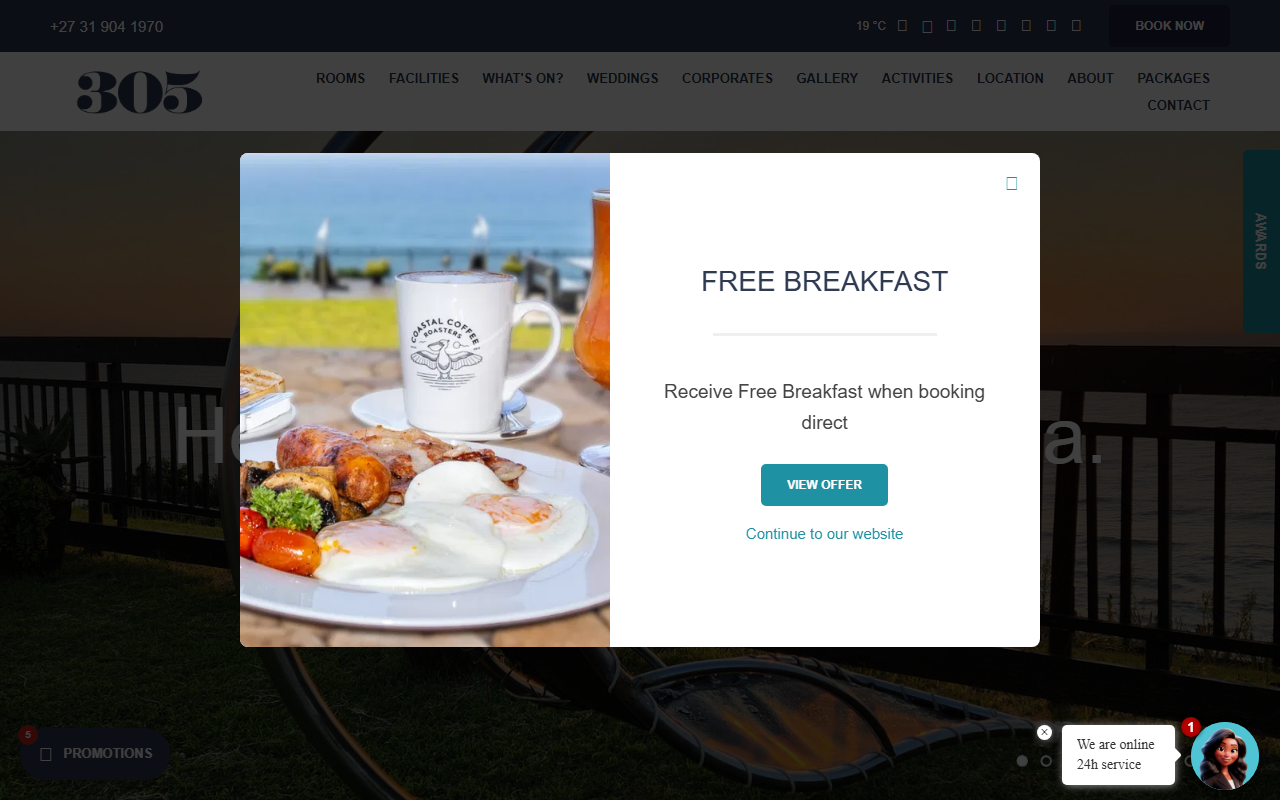 305guesthouse.com screenshot