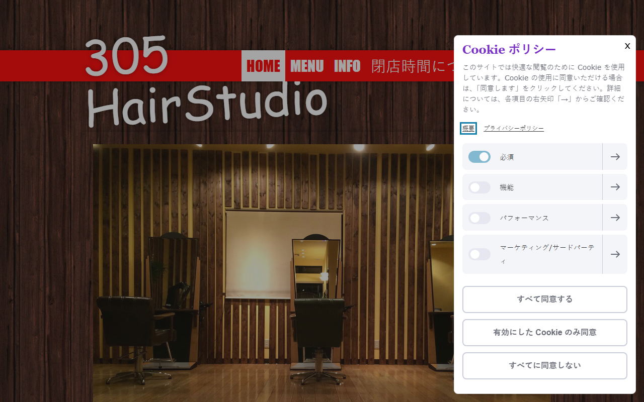 305hairstudio.com screenshot
