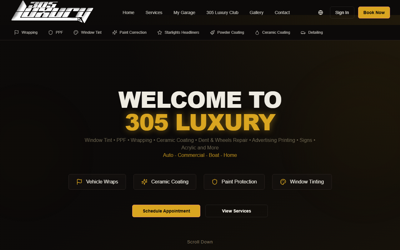 305luxuryclub.com screenshot