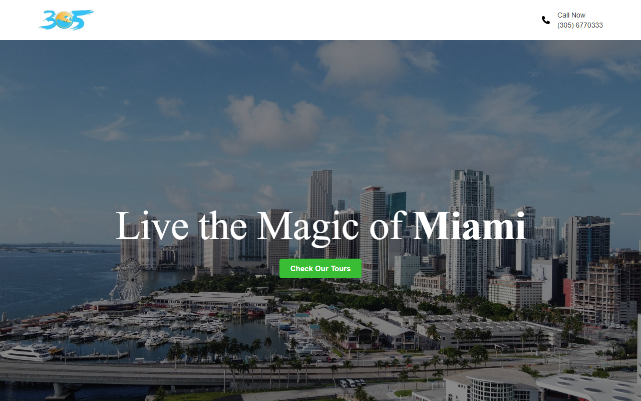 305miamitours.com screenshot