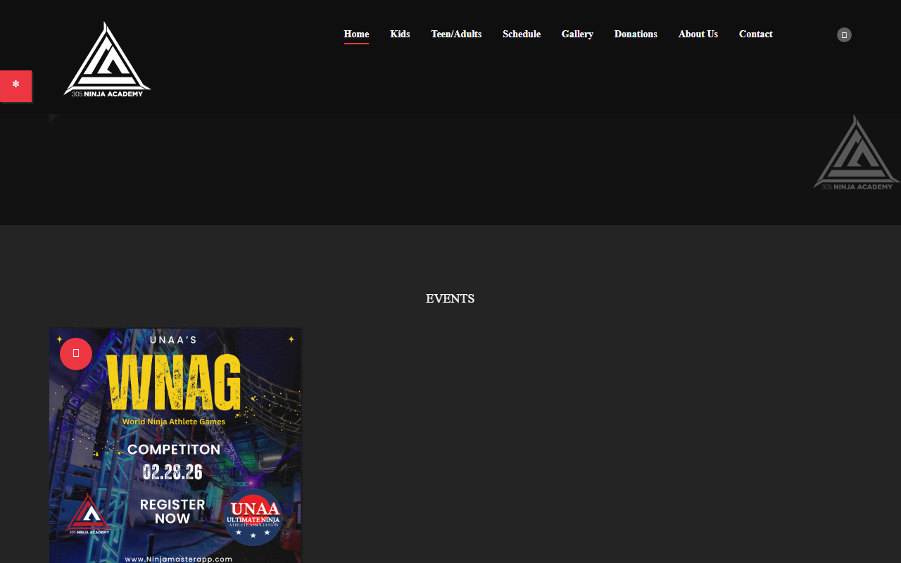 305ninjaacademy.com screenshot