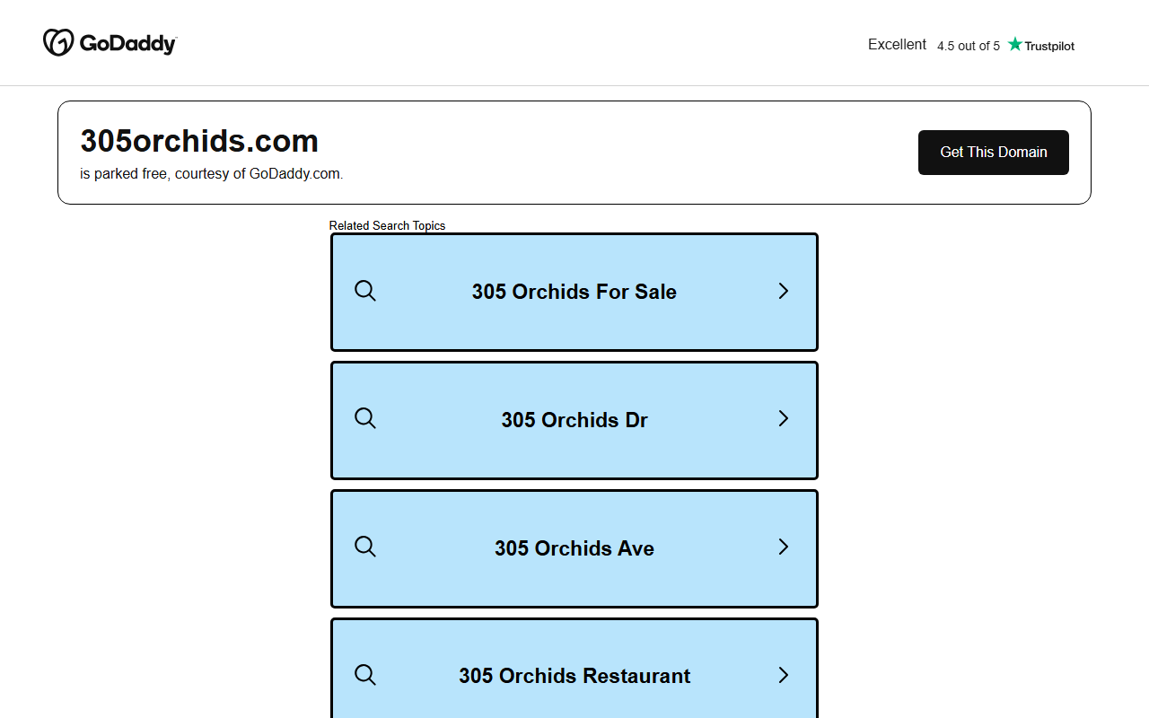 305orchids.com screenshot