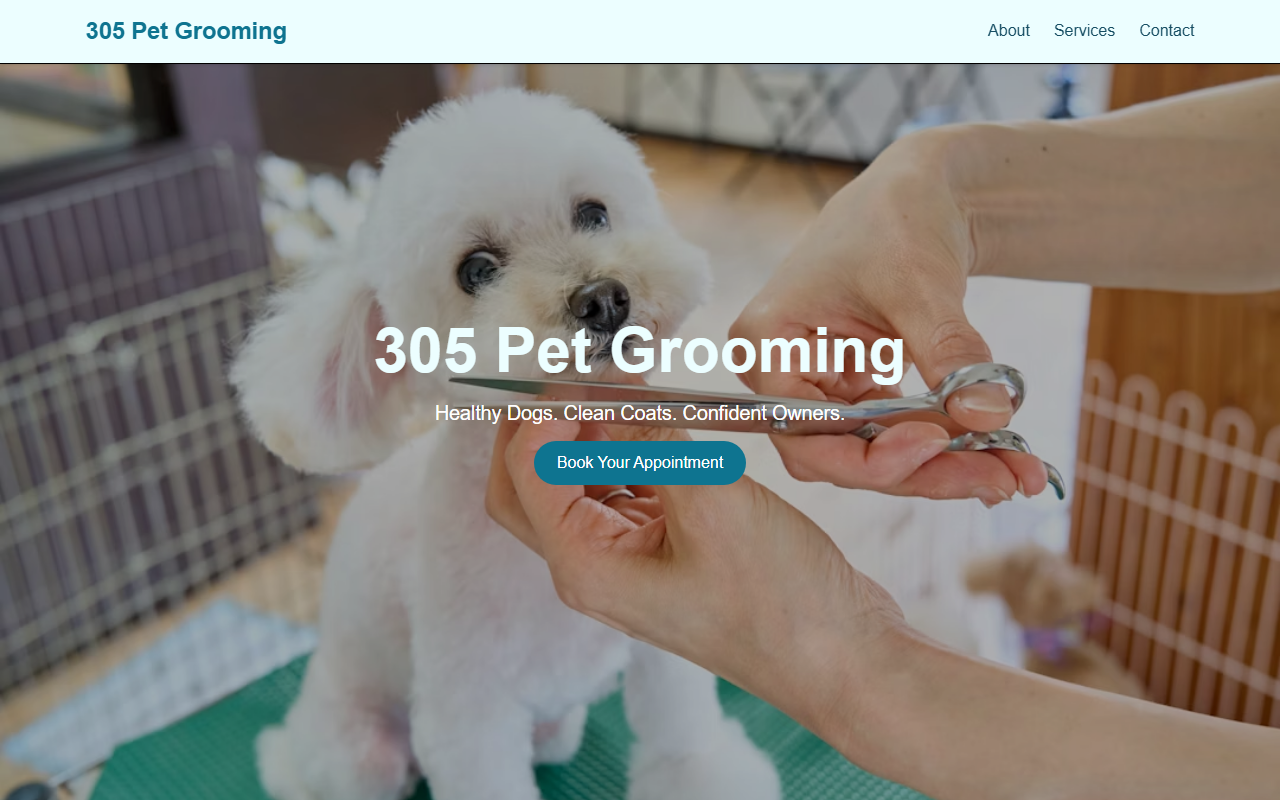 305petgroomers.com screenshot