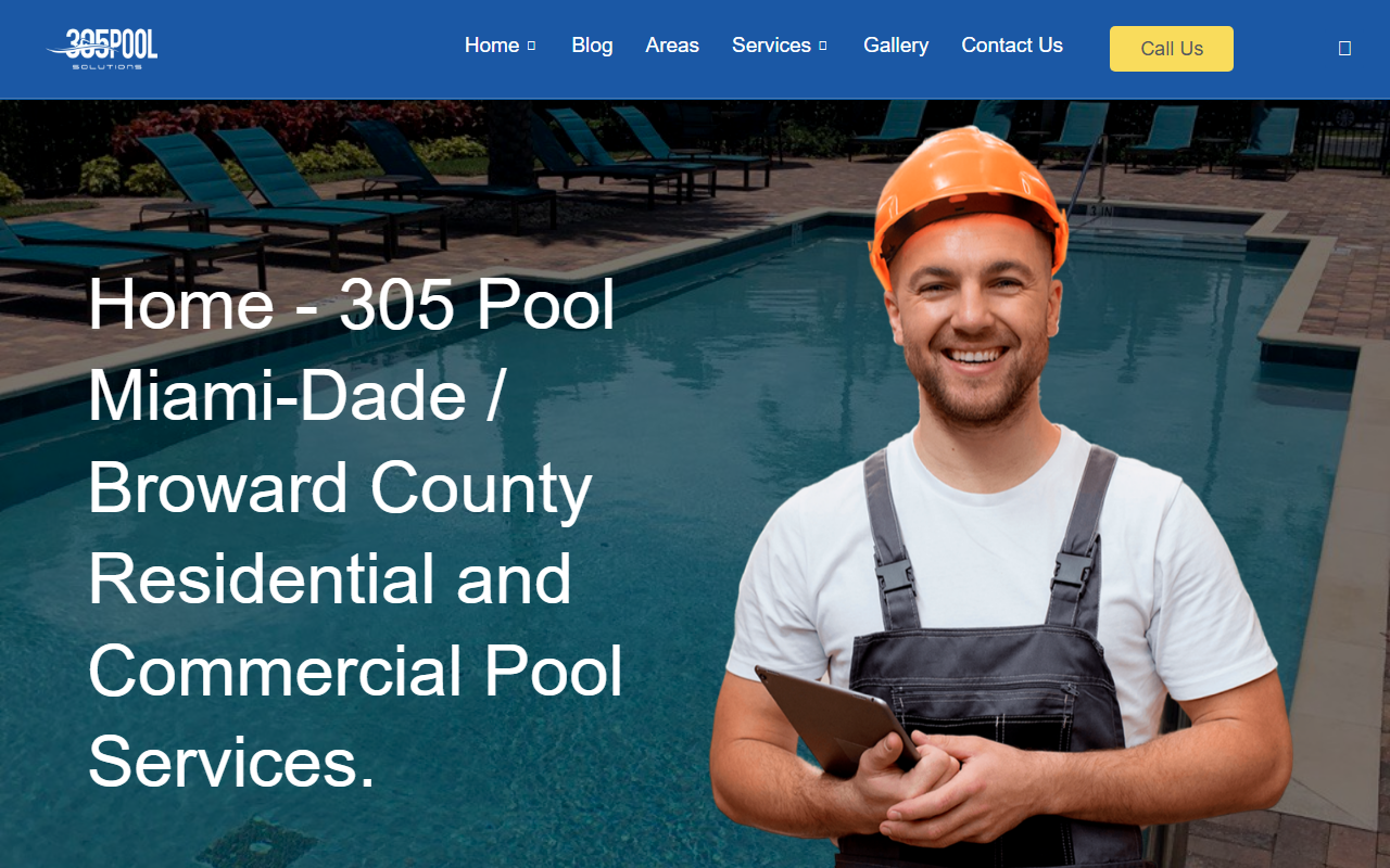 305poolsolutions.com screenshot
