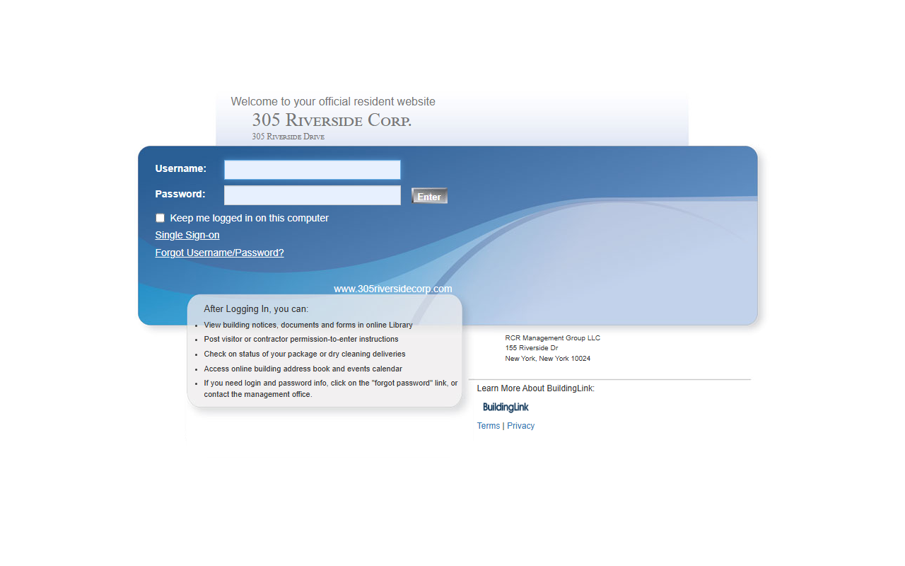 305riversidecorp.com screenshot