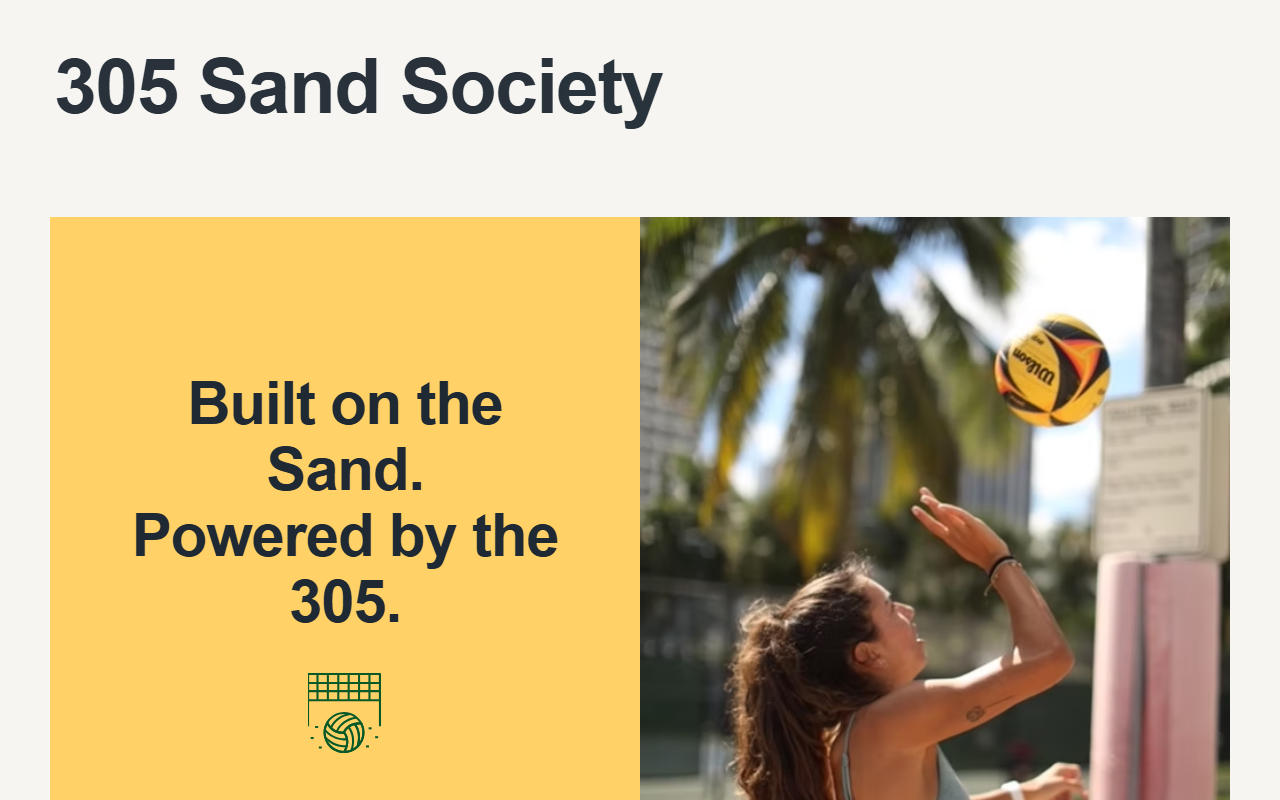 305sandsociety.com screenshot