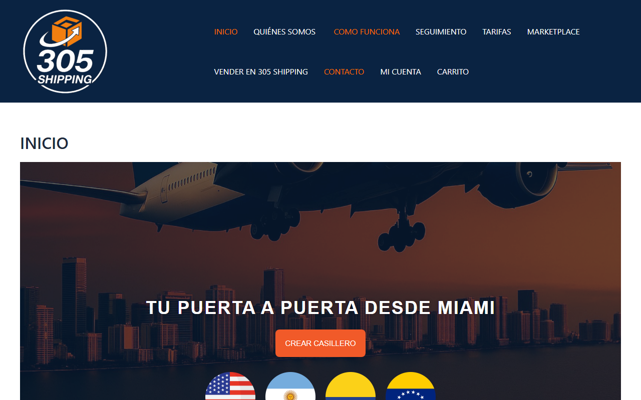 305shipping.com screenshot