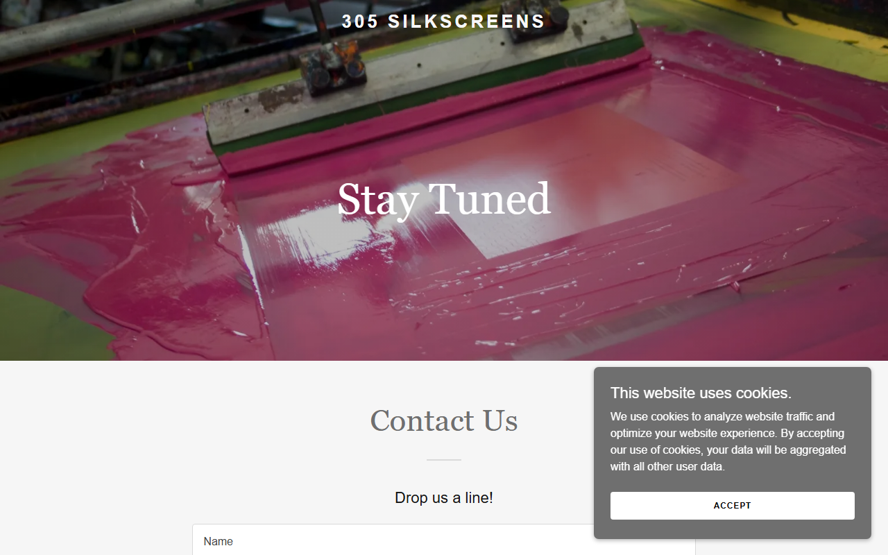 305silkscreens.com screenshot