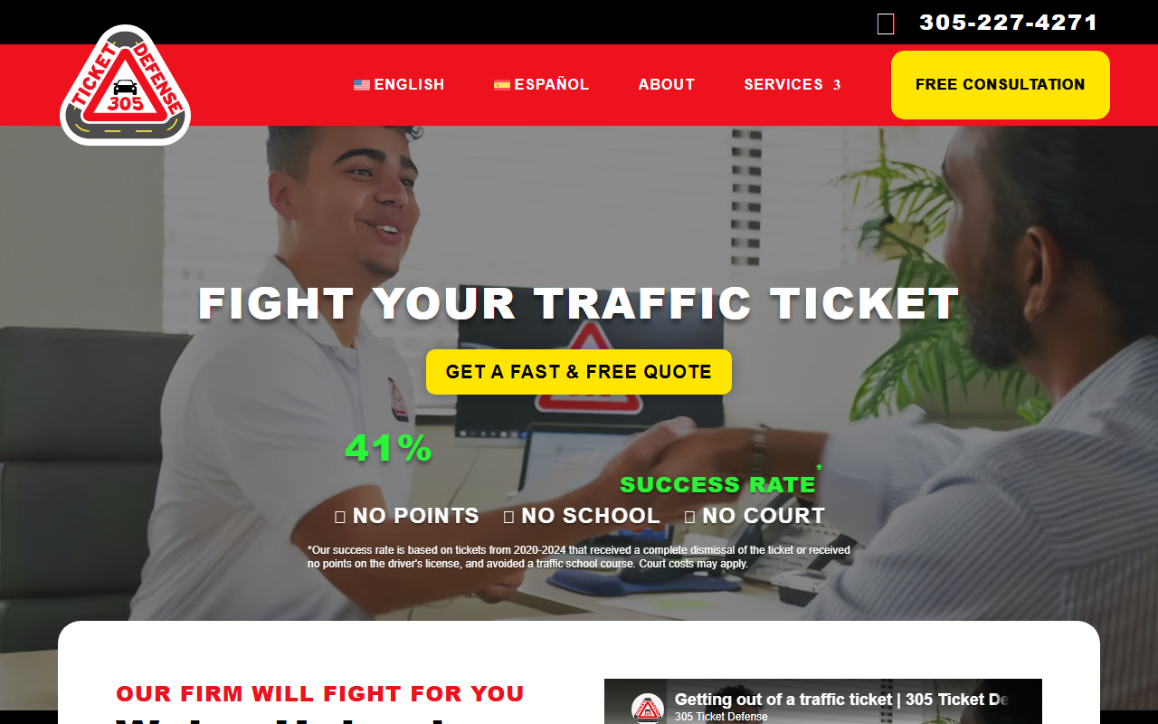 305ticketdefense.com screenshot