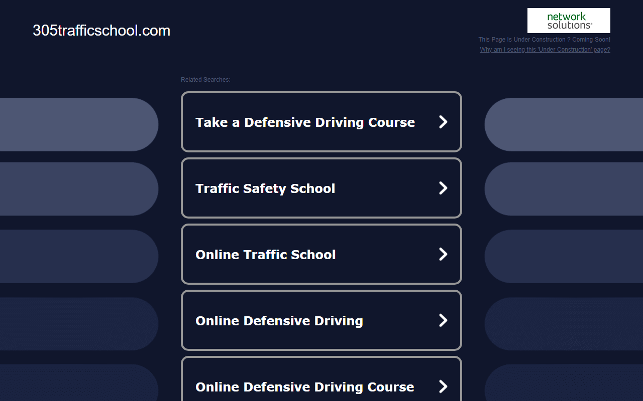305trafficschool.com screenshot