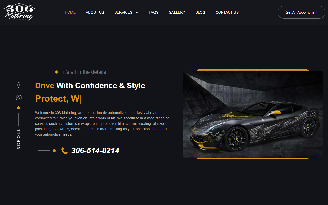 306motoringwraps.com screenshot