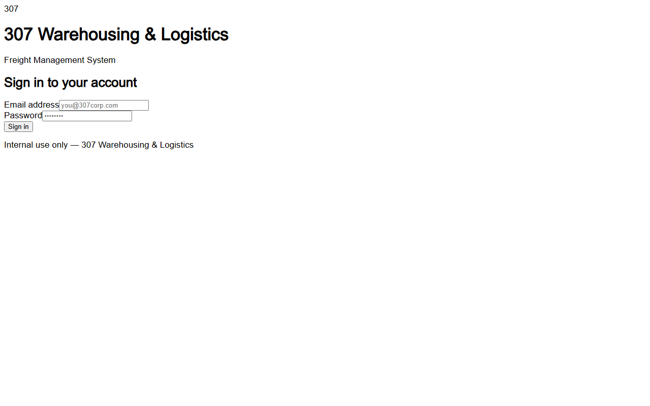 307-freight.com screenshot