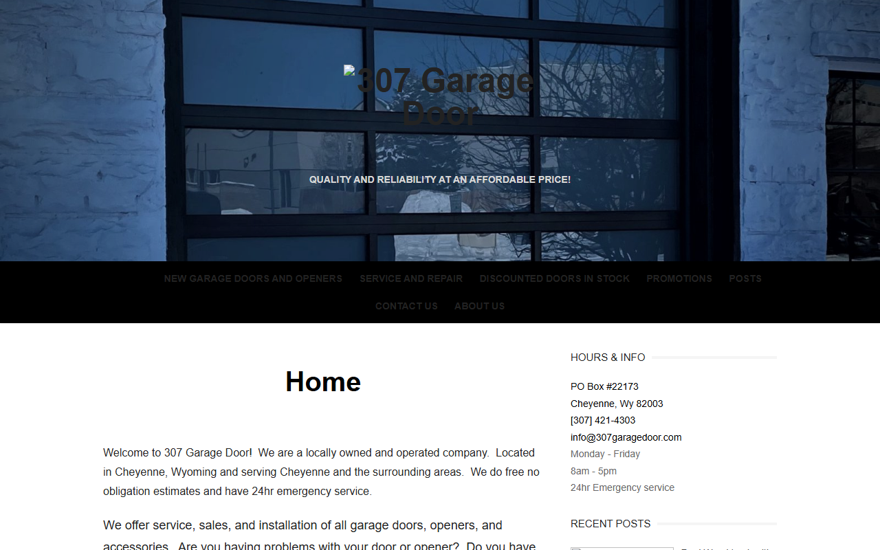 307garagedoor.com screenshot