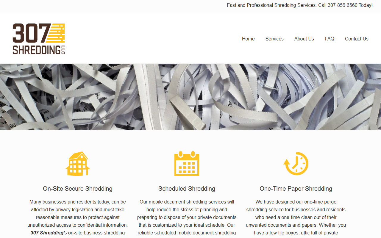 307shredding.com screenshot