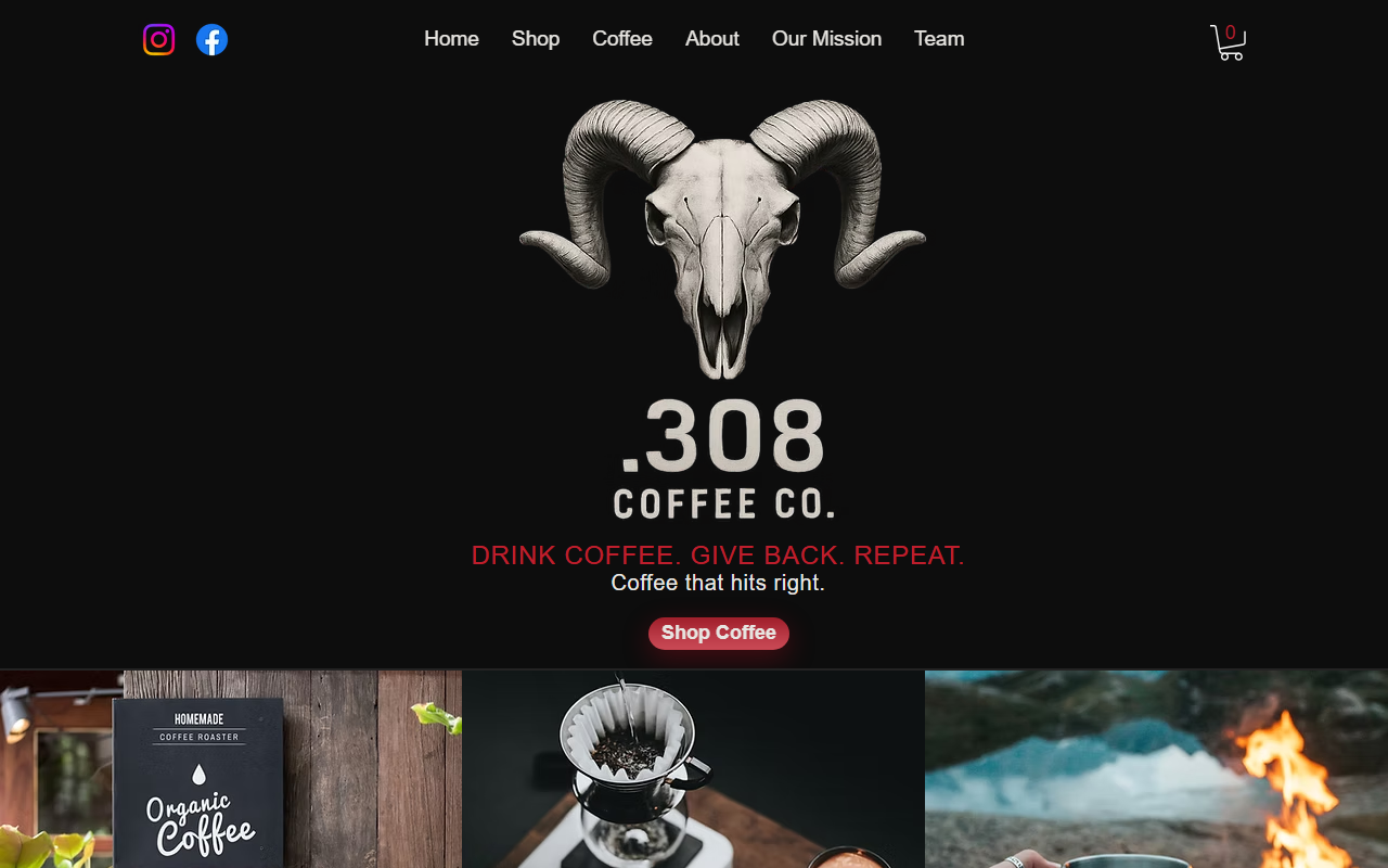 308coffeeco.com screenshot