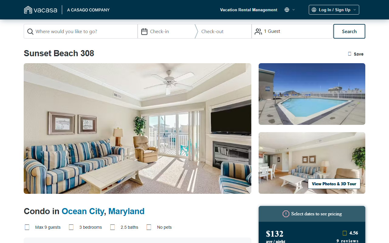 308sunsetbeach.com screenshot