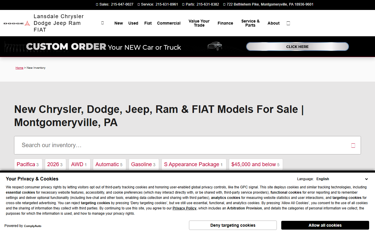 309chrysler.com screenshot