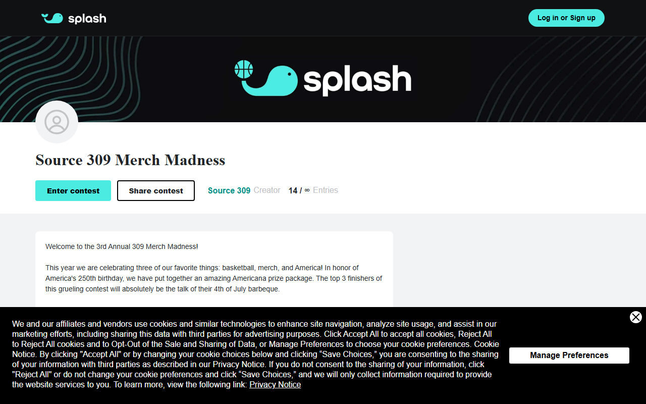 309merchmadness.com screenshot
