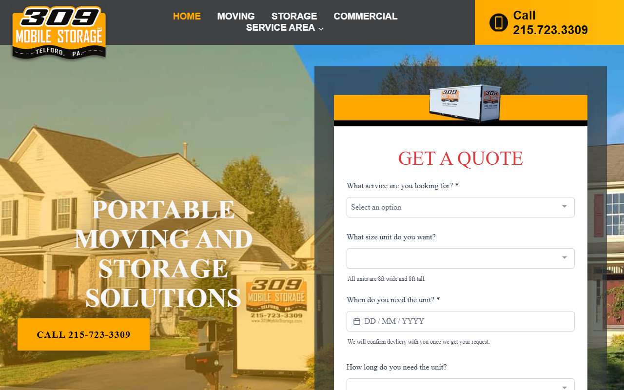 309mobilestorage.com screenshot