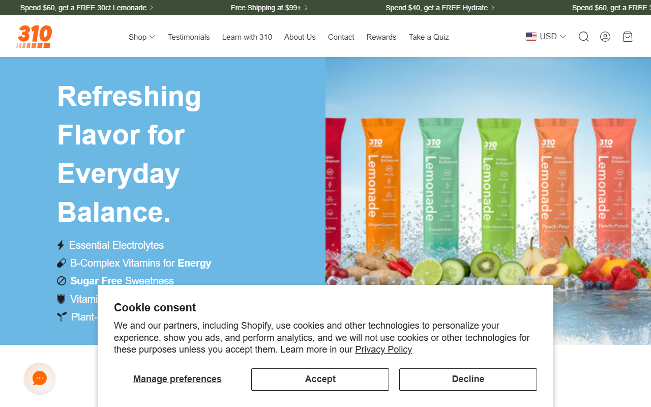 310lemonade.com screenshot