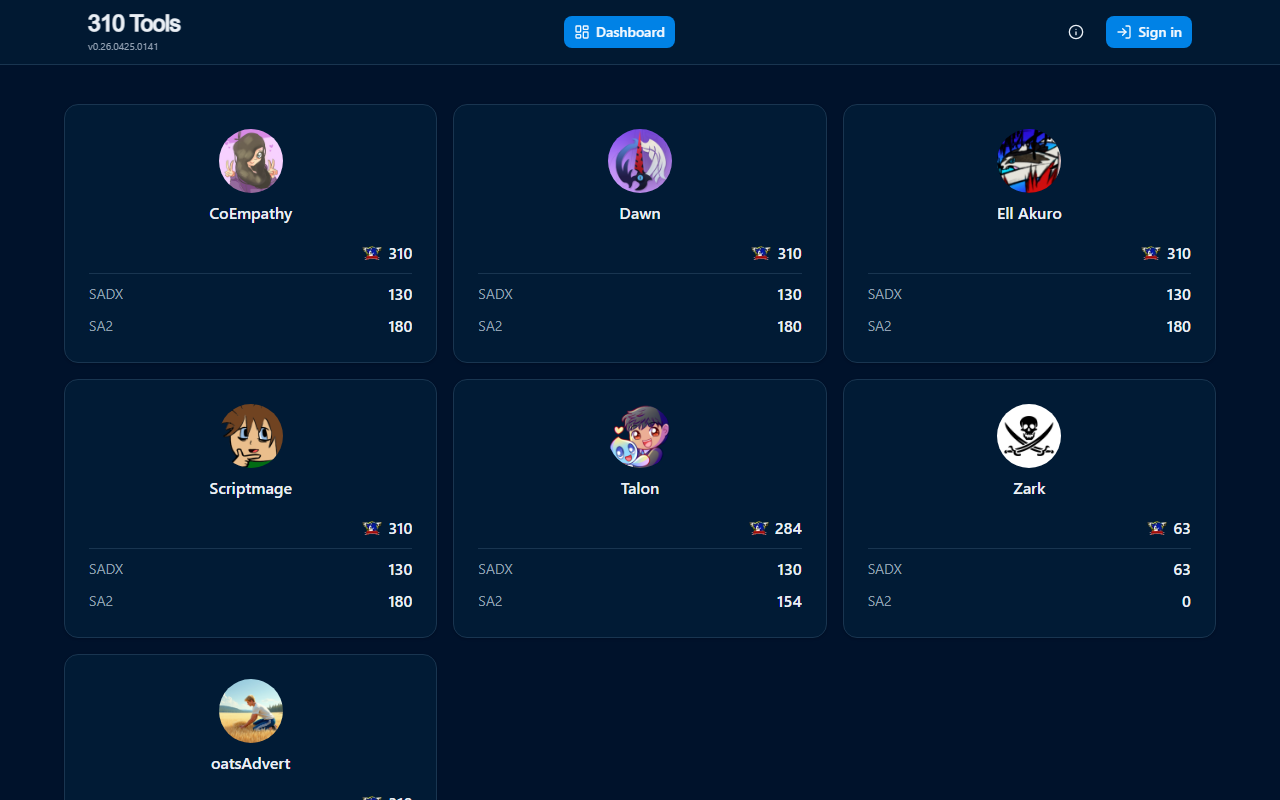 310tracker.com screenshot