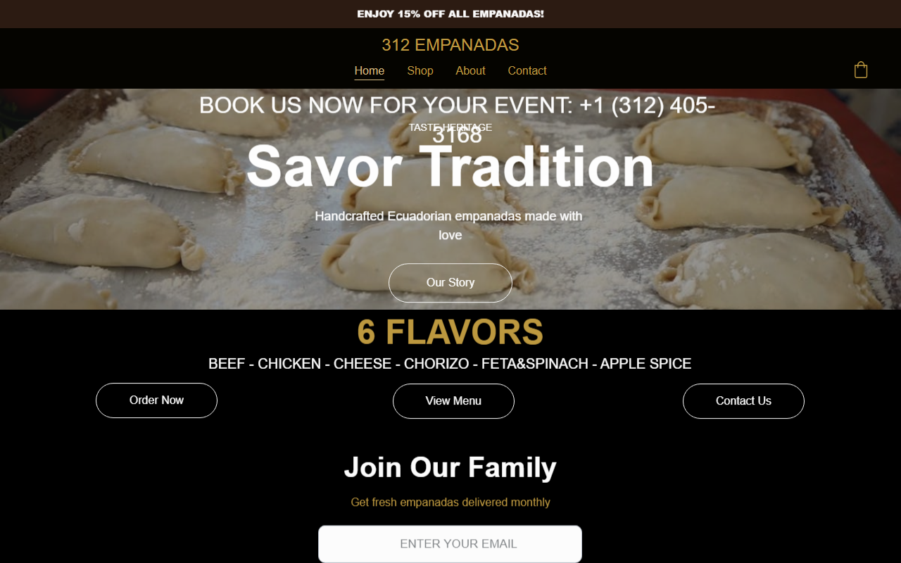 312-empanadas.com screenshot