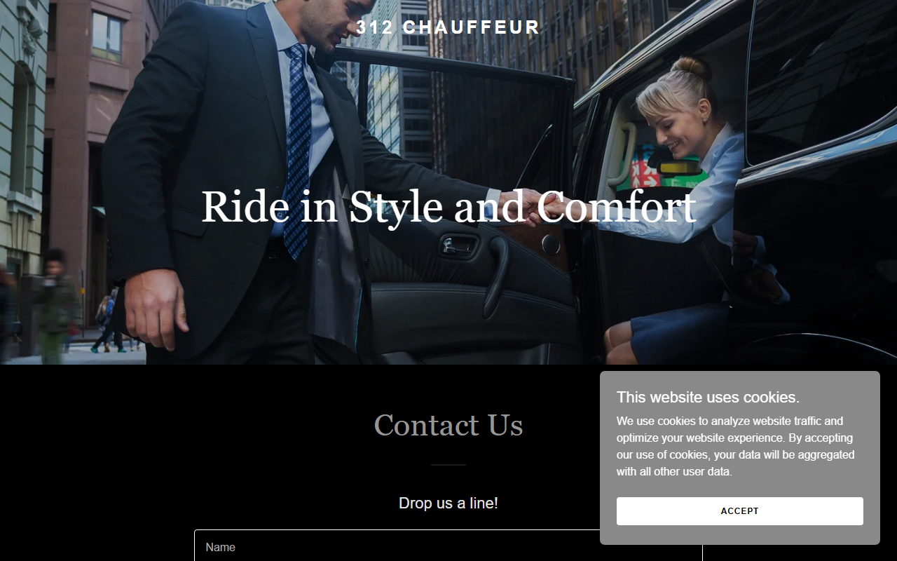 312chauffeur.com screenshot