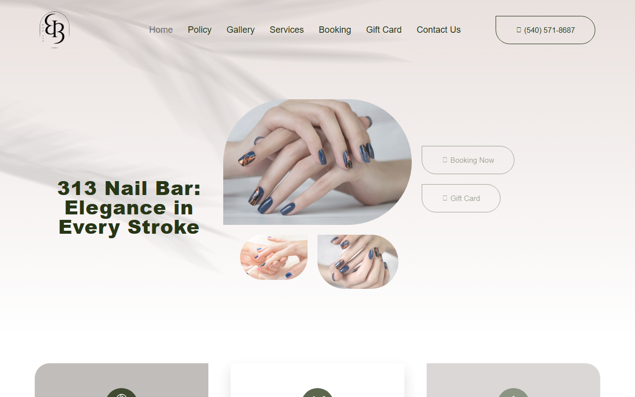 313nailbar.com screenshot