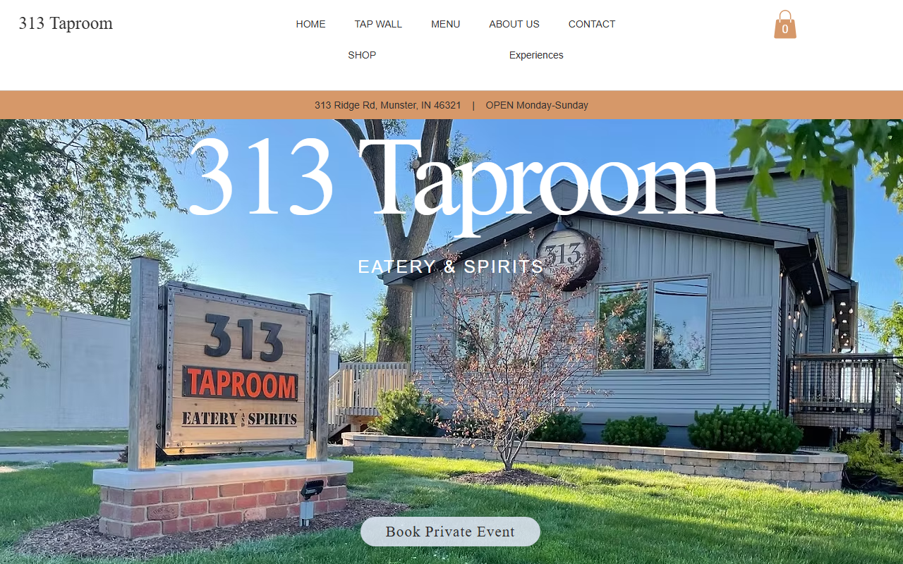 313taproom.com screenshot