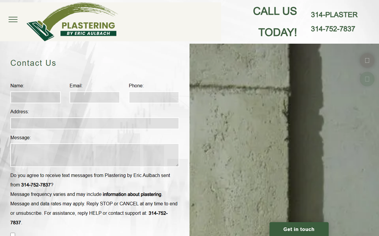 314-plaster.com screenshot