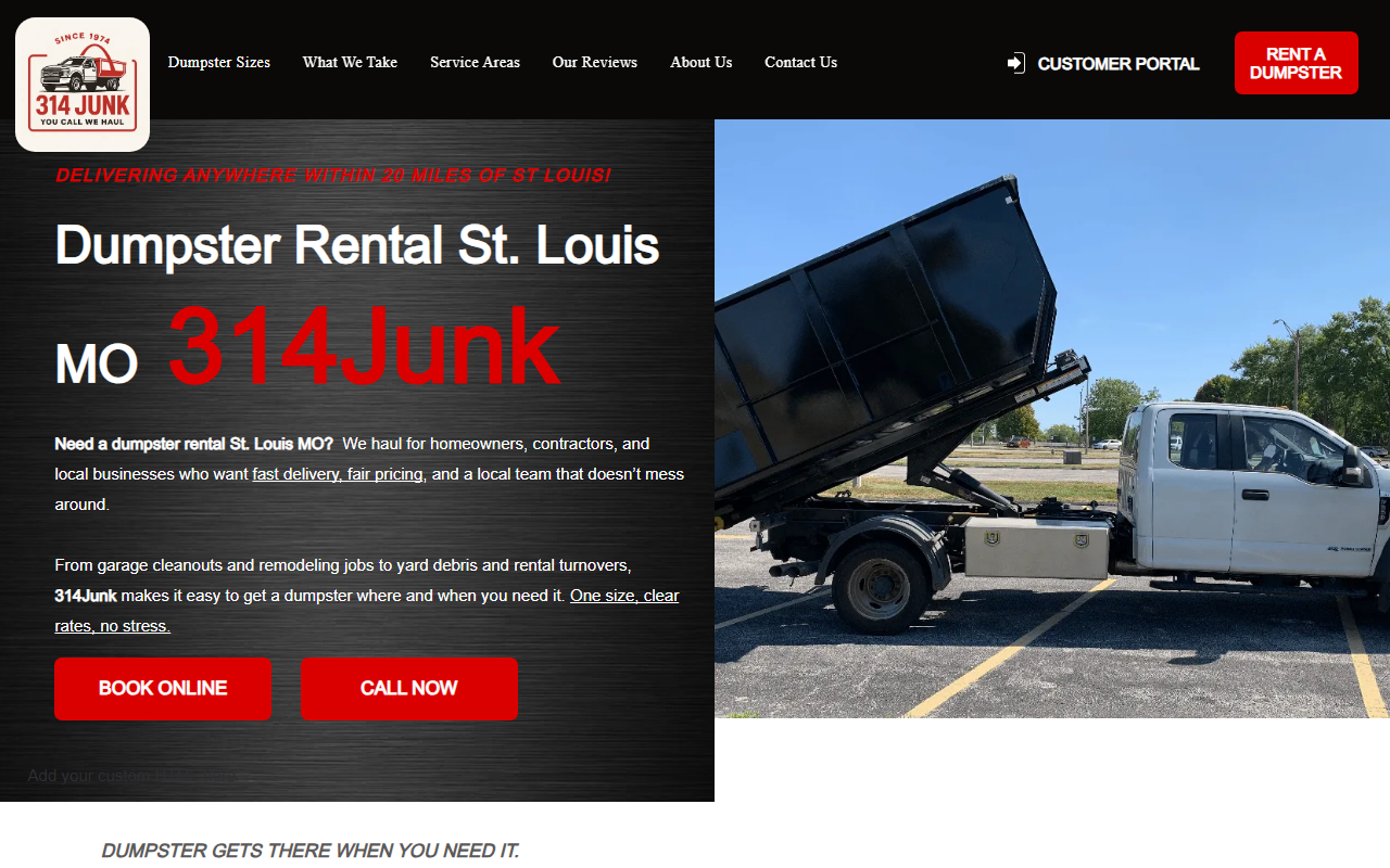 314dumpster.com screenshot