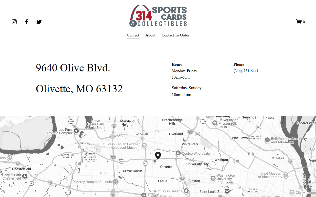 314sportscards.com screenshot
