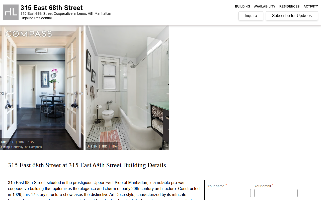 315east68th.com screenshot
