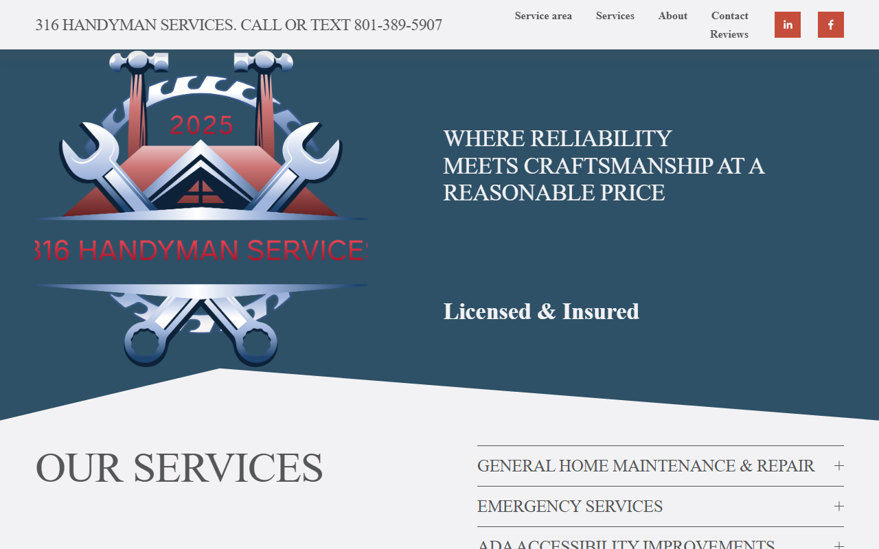 316-handyman.com screenshot