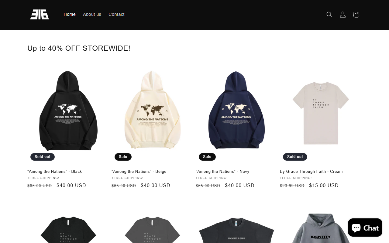 316apparels.com screenshot
