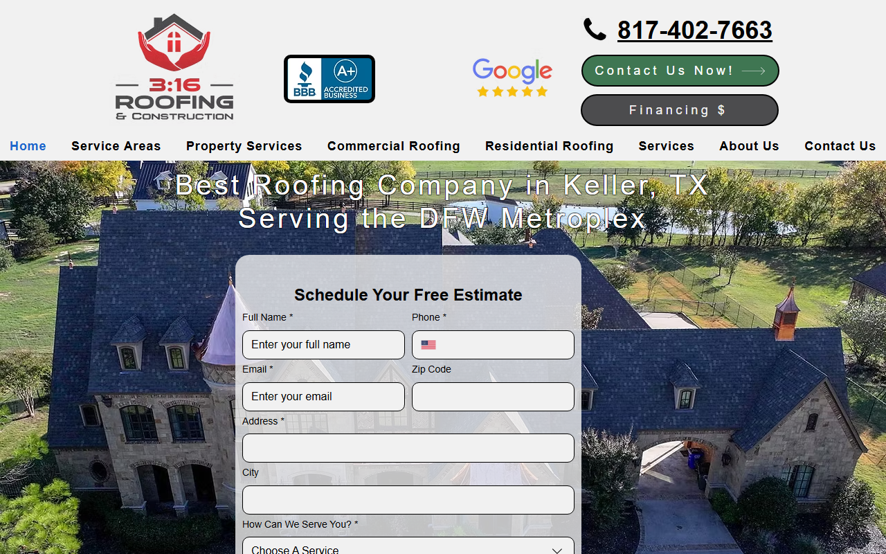 316contracting.com screenshot