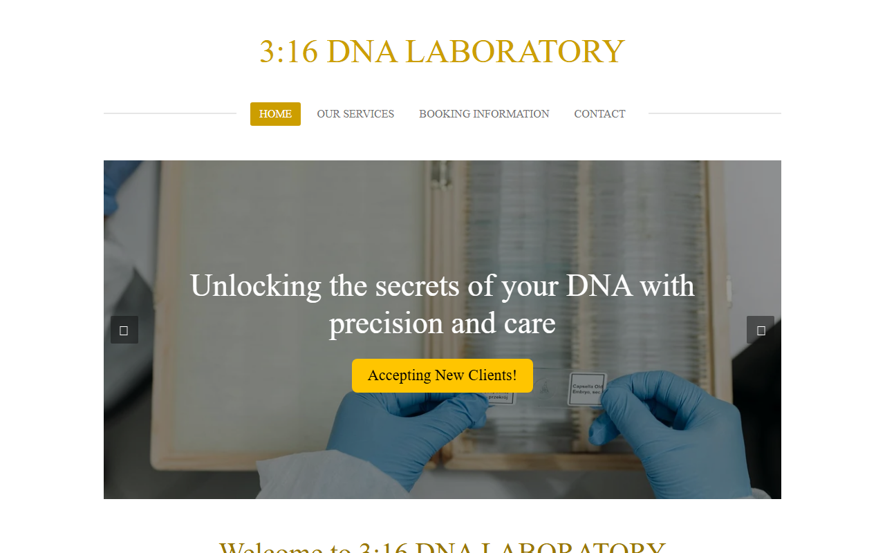 316dnalaboratory.com screenshot