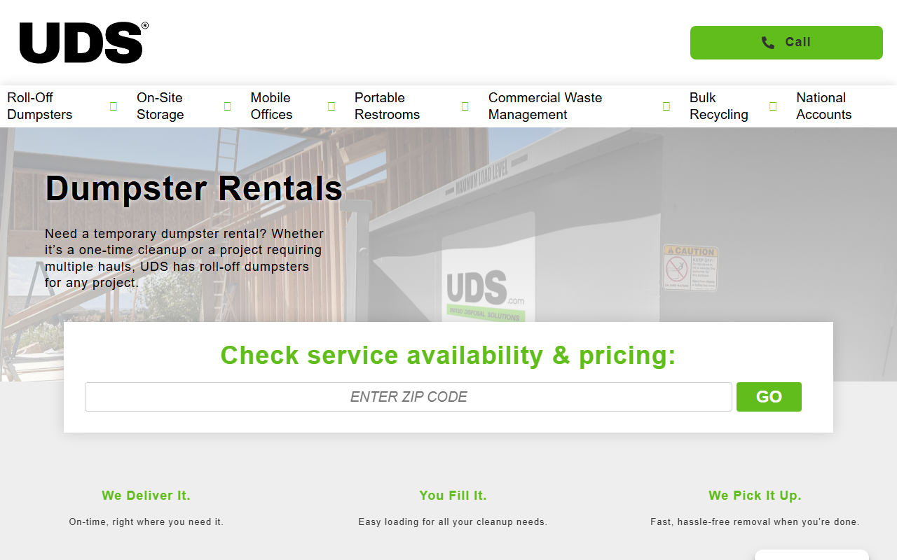 316dumpster.com screenshot