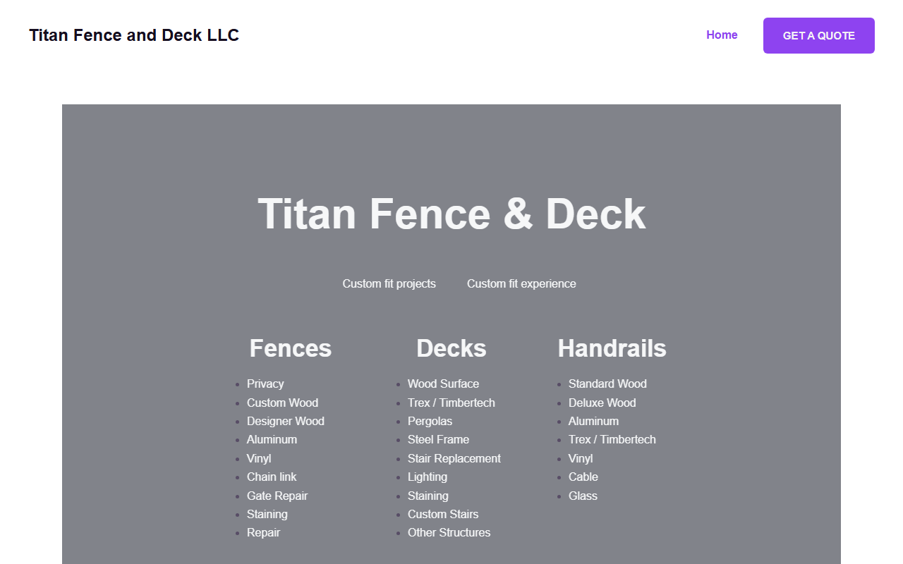 316fenceanddeck.com screenshot