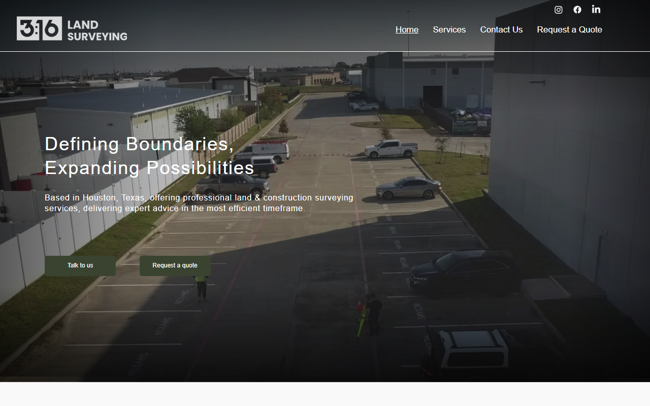 316landsurveys.com screenshot