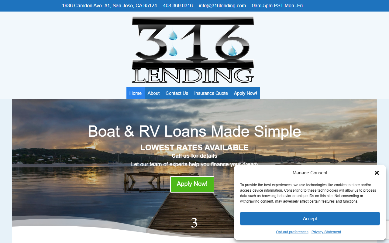 316lending.com screenshot