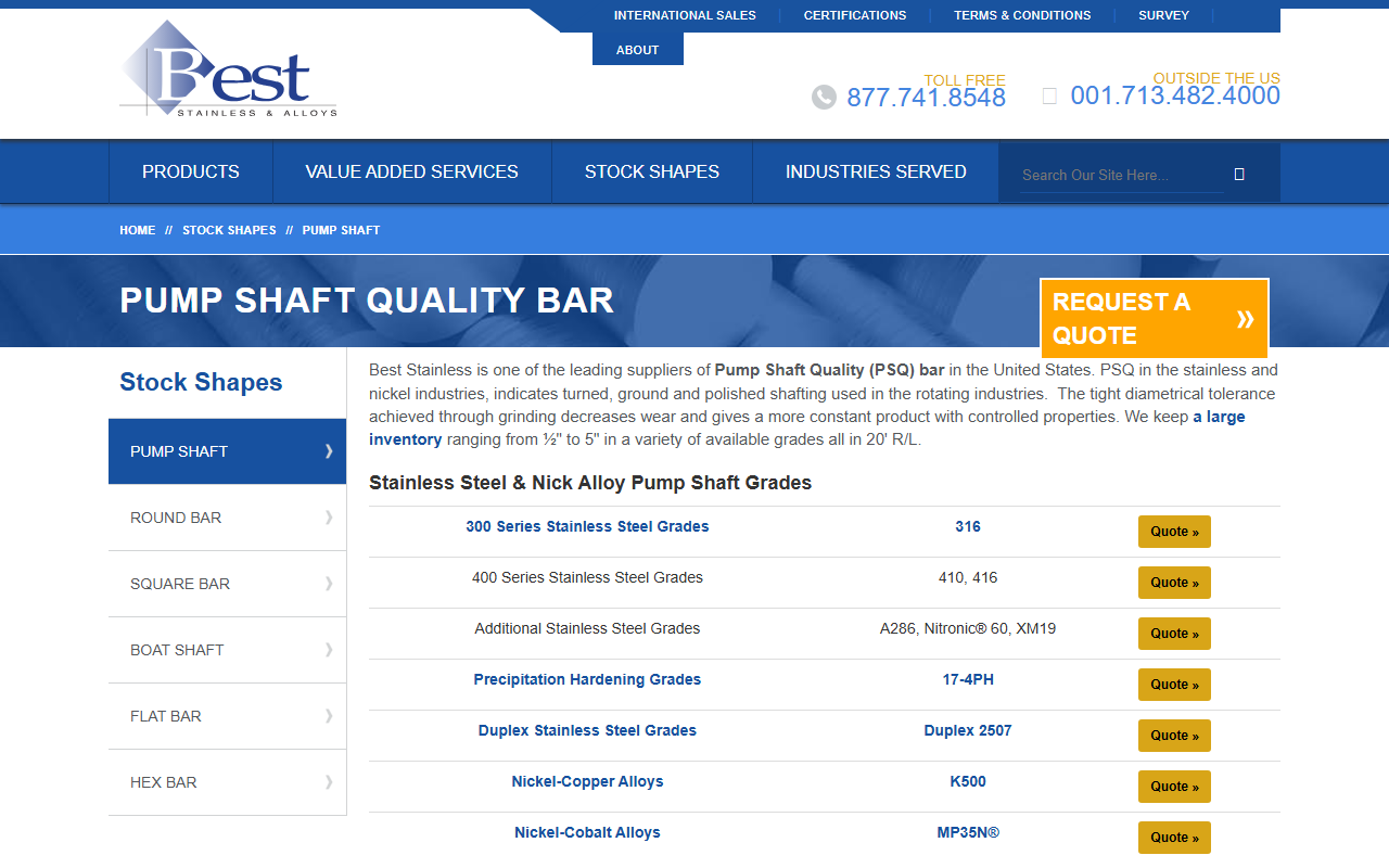 316pumpshaft.com screenshot